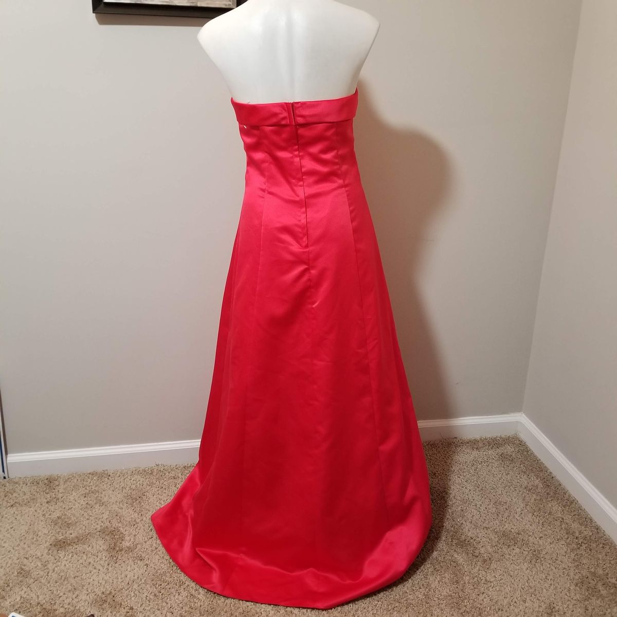 Vintage Size 10 Prom Strapless Turquoise Red A-line Dress on Queenly