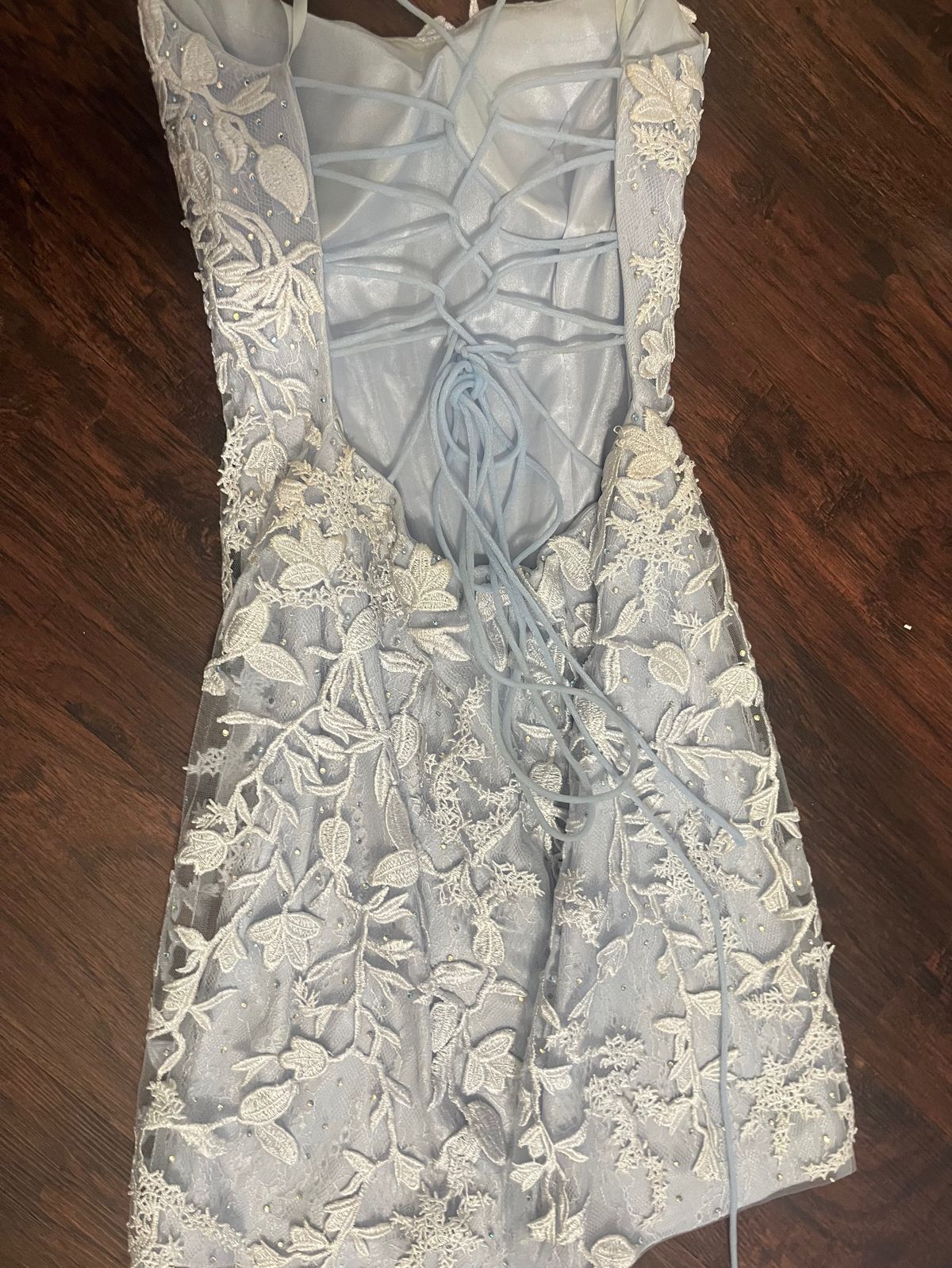 Size 4 Homecoming Strapless Blue Cocktail Dress on Queenly