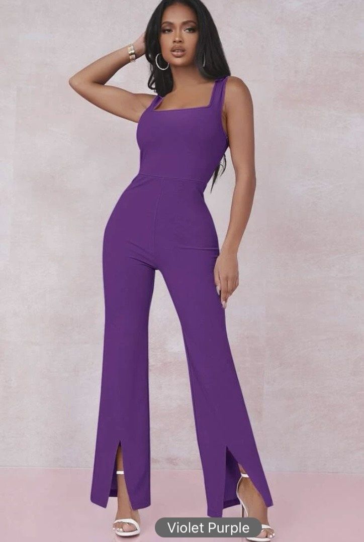 Size XS Nightclub Purple Formal Jumpsuit on Queenly