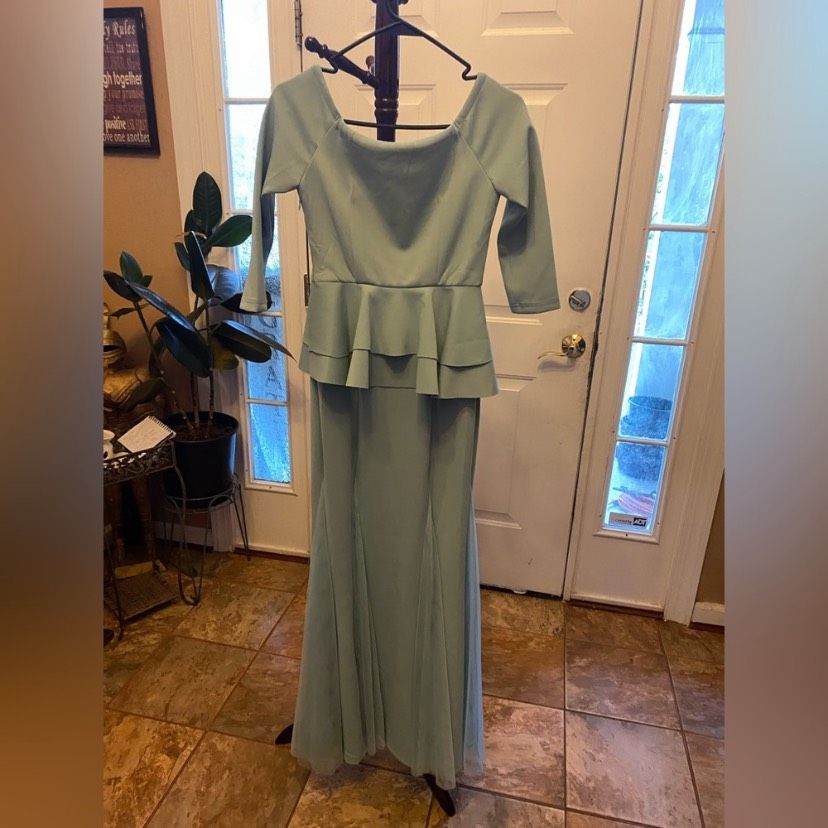 Style IDD73868 I N A Size S Long Sleeve Green A-line Dress on Queenly