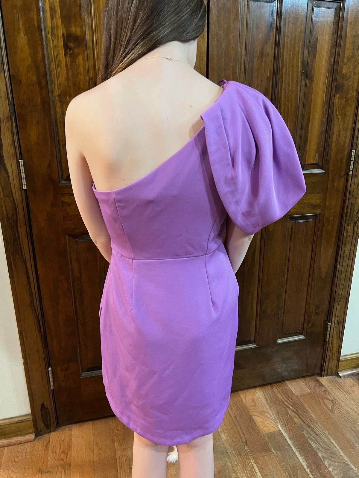 Size S Homecoming One Shoulder Purple Cocktail Dress on Queenly