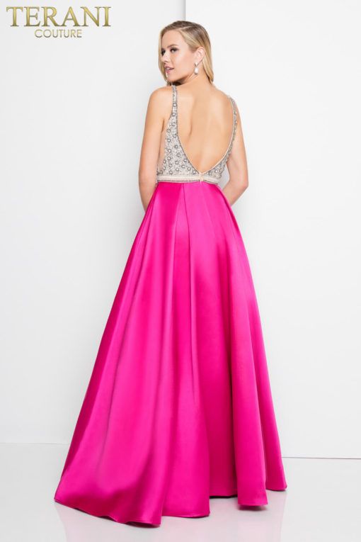 Style 1811P5249X Terani Couture Size 4 Pink A-line Dress on Queenly