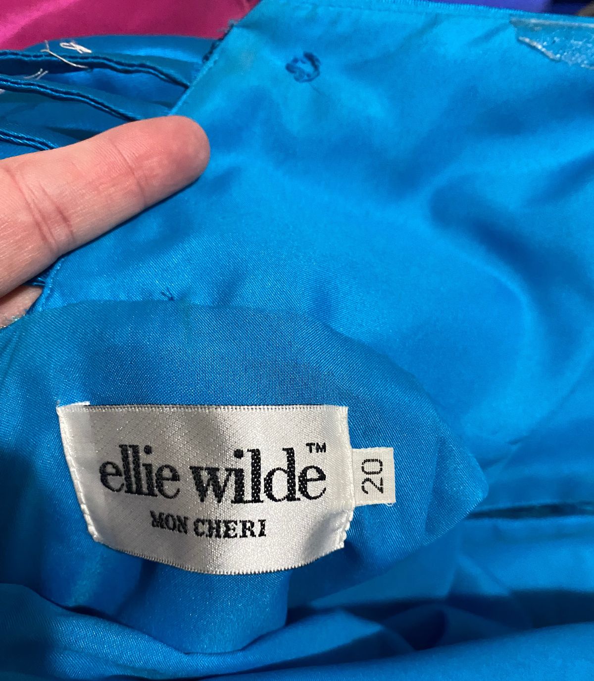 Ellie Wilde Plus Size 20 Pageant Halter Blue Mermaid Dress on Queenly