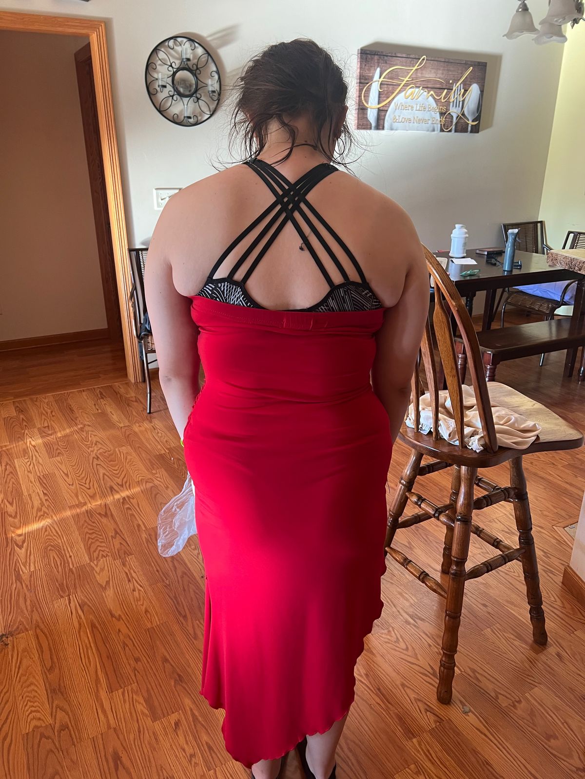 Size L Homecoming Strapless Red Cocktail Dress on Queenly