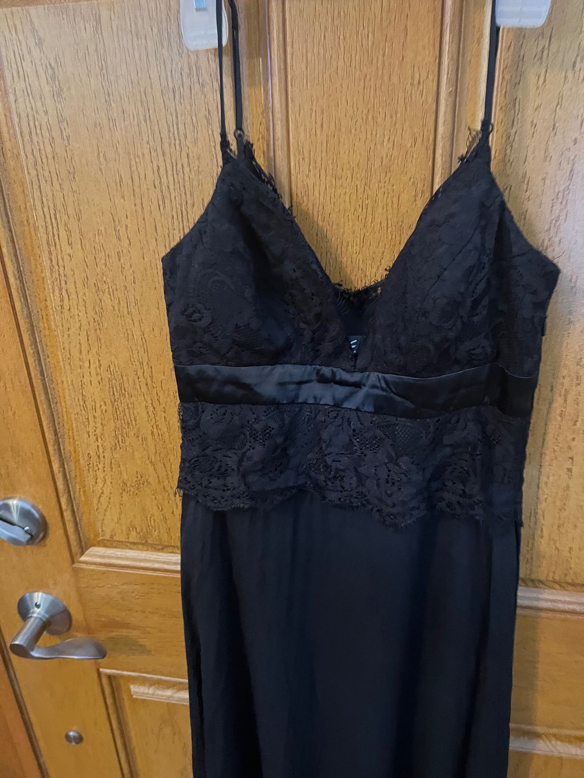 BCBG Size S Prom Plunge Black A-line Dress on Queenly