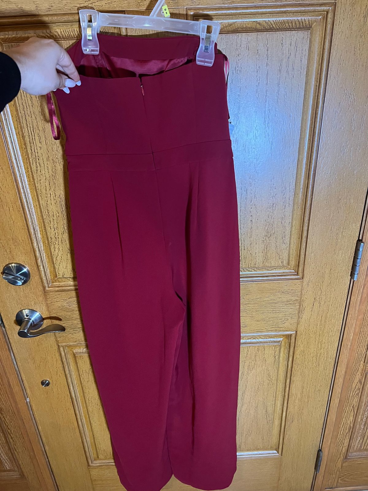 White House Black Market Size S Homecoming Strapless Burgundy Red Cocktail Dress on Queenly