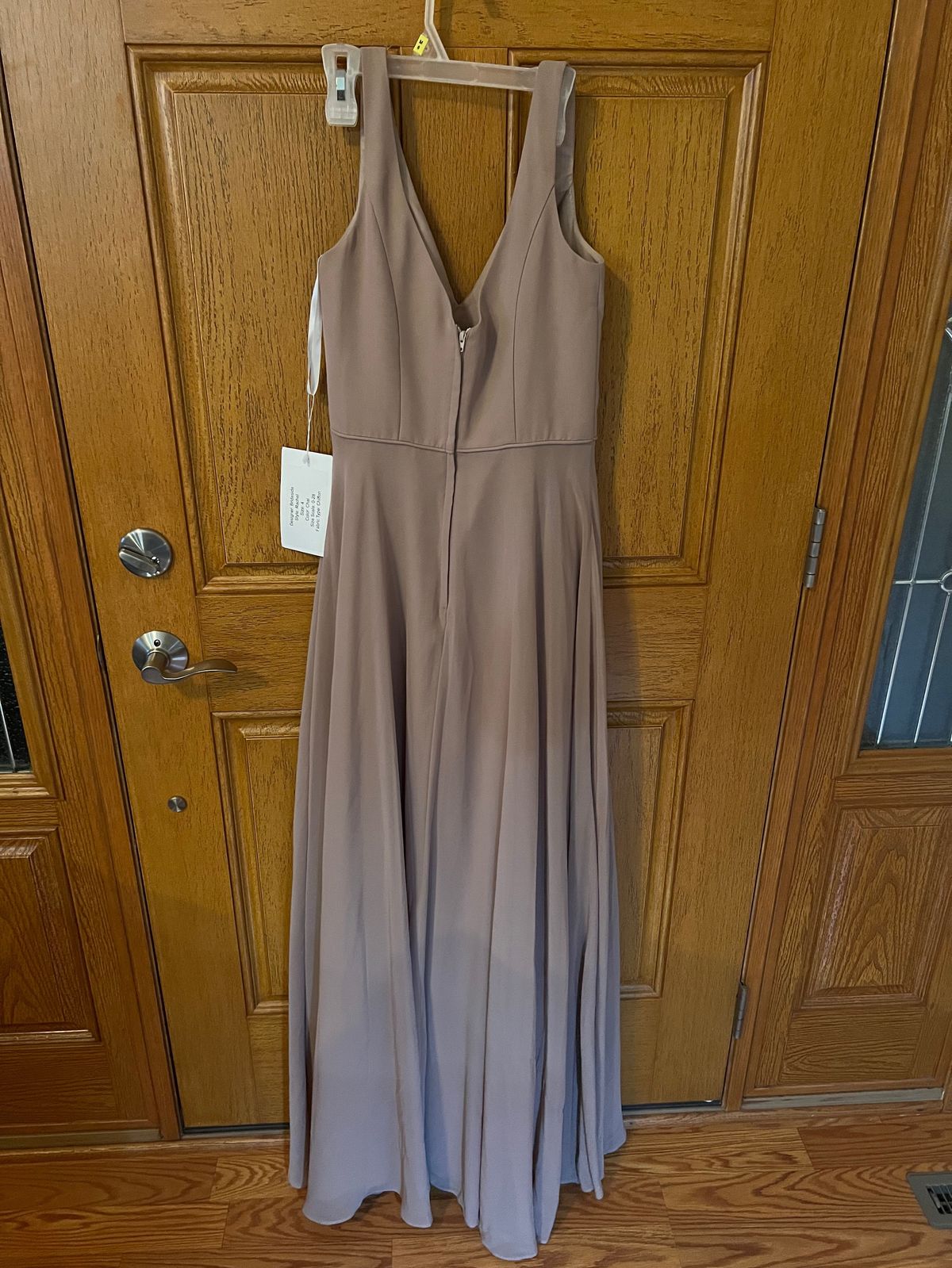 Jenny Yoo Size S Bridesmaid Plunge Brown A-line Dress on Queenly