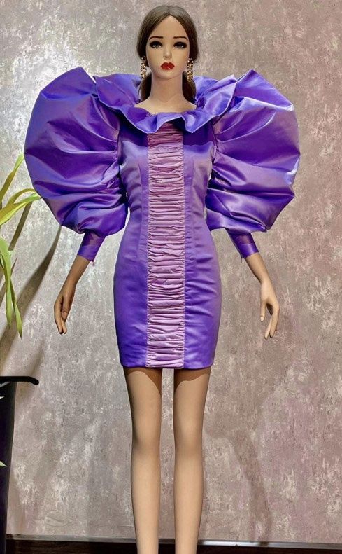 Kellly Lynn Size 6 Fun Fashion Cap Sleeve Light Purple Cocktail Dress on Queenly