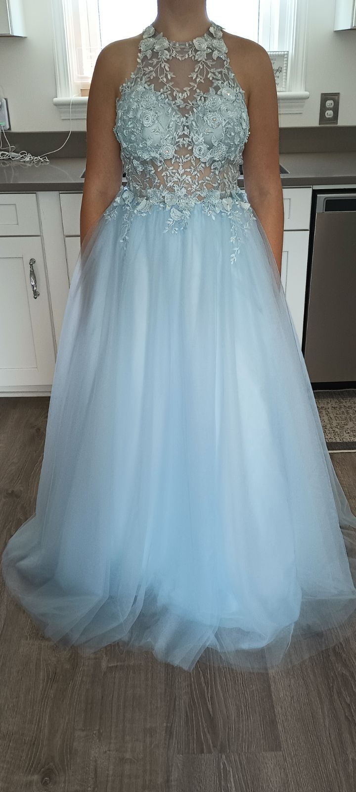 Clarisse Size 6 Light Blue Ball Gown on Queenly