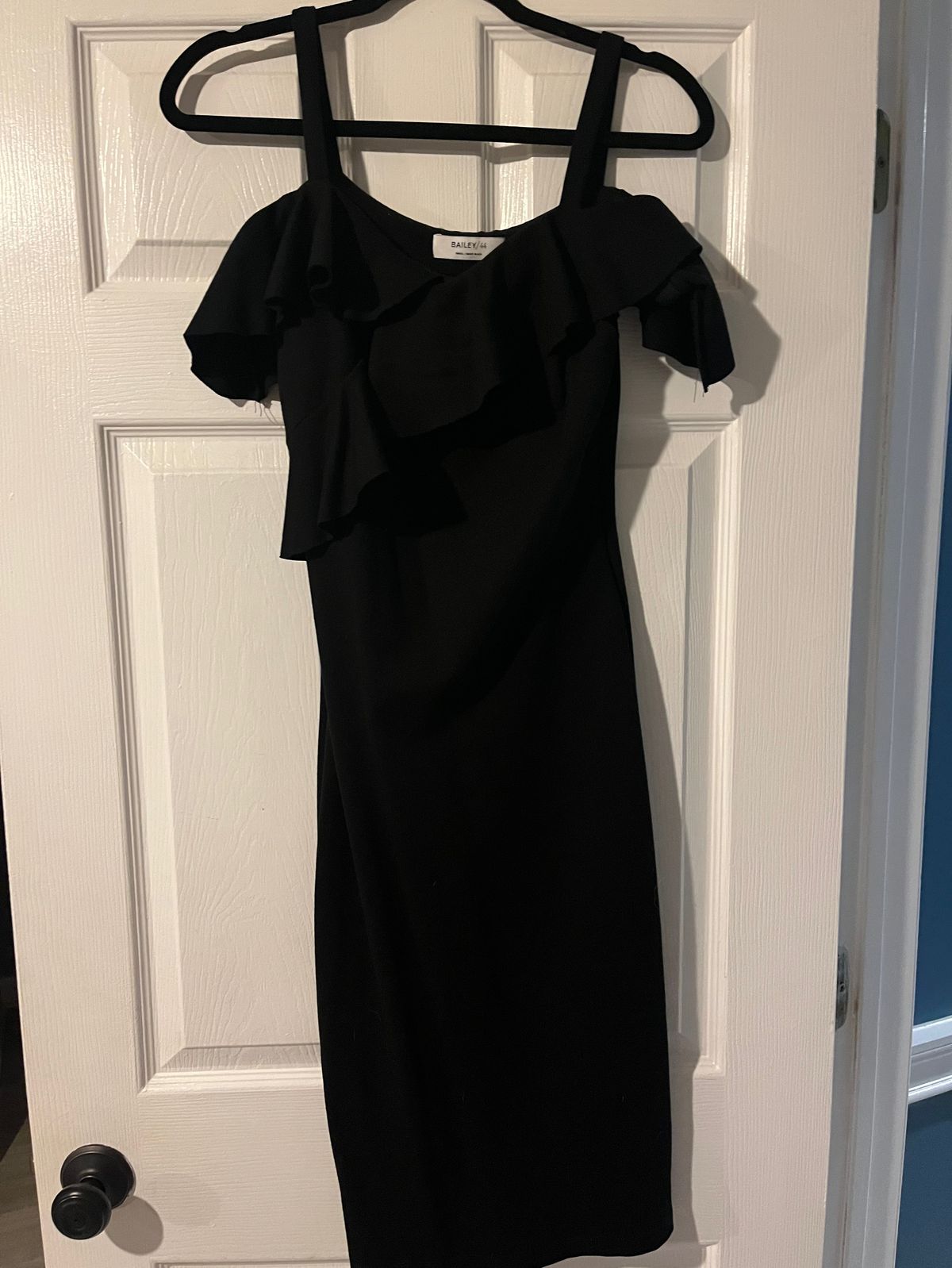Bailey 44 Size S Prom Off The Shoulder Black Cocktail Dress on Queenly