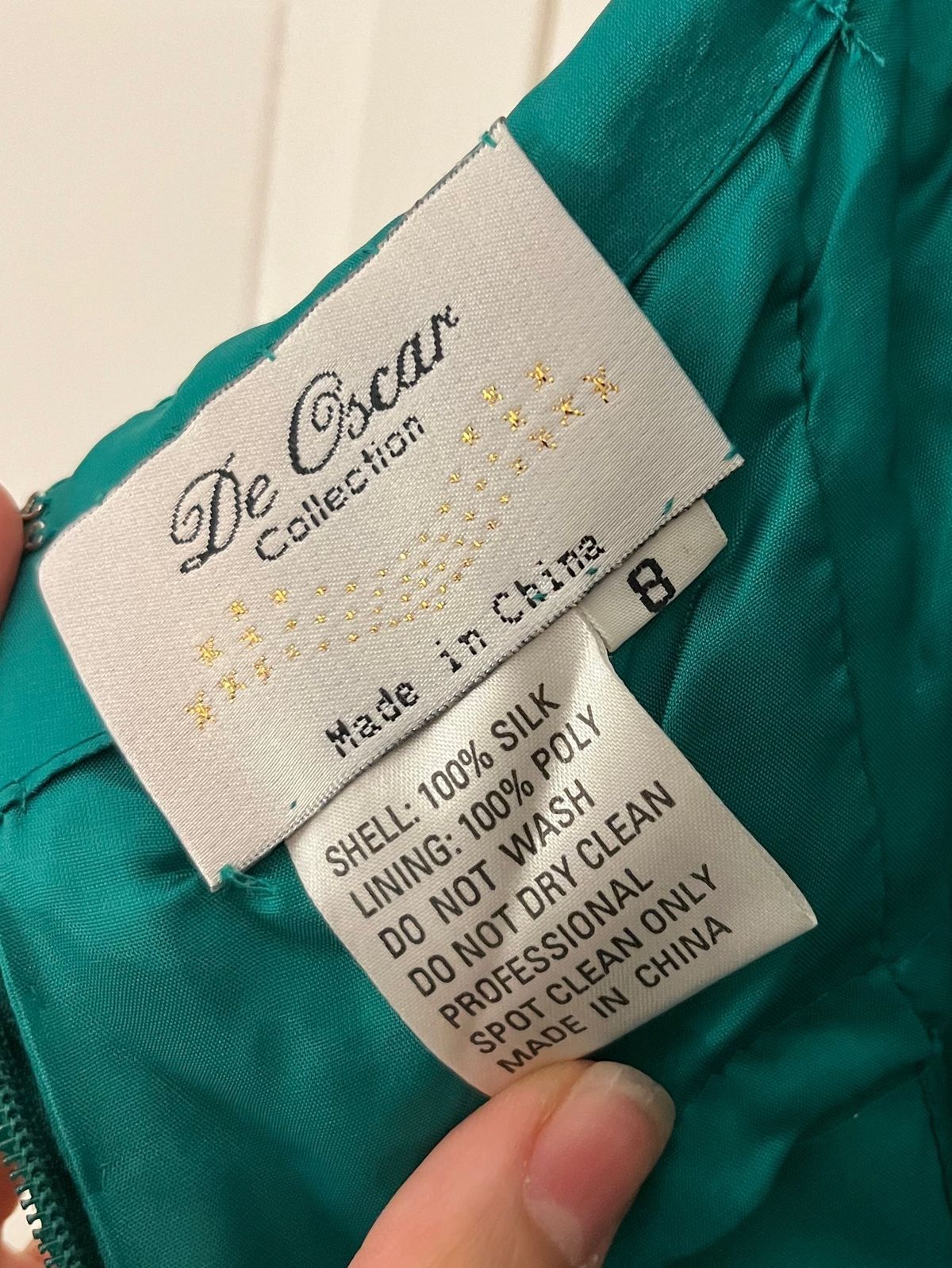Size 8 High Neck Satin Green Cocktail Dress on Queenly