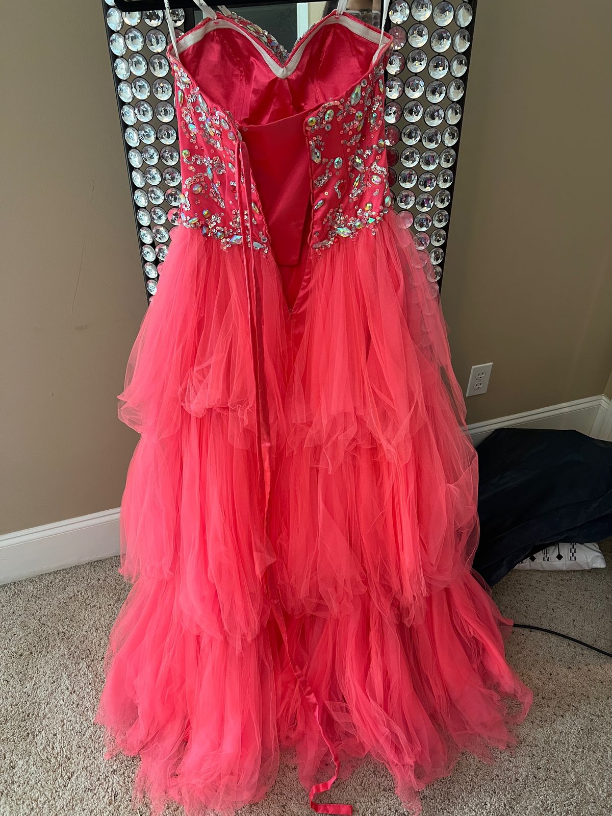 Party Time Formals Size 4 Prom Strapless Pink Dress With Train on Queenly