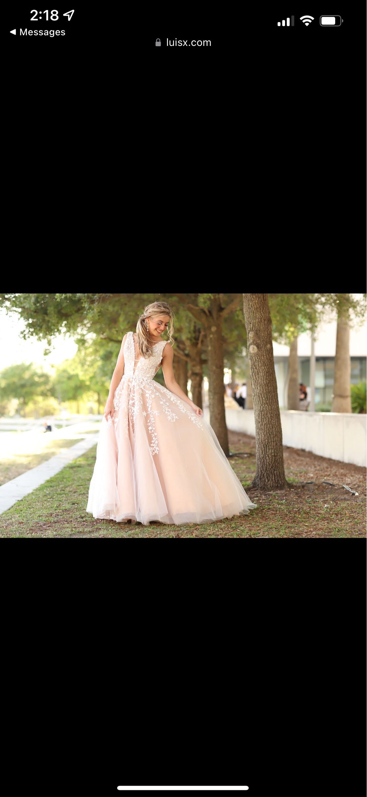 Sherri Hill Size 00 Prom Plunge Nude Ball Gown on Queenly
