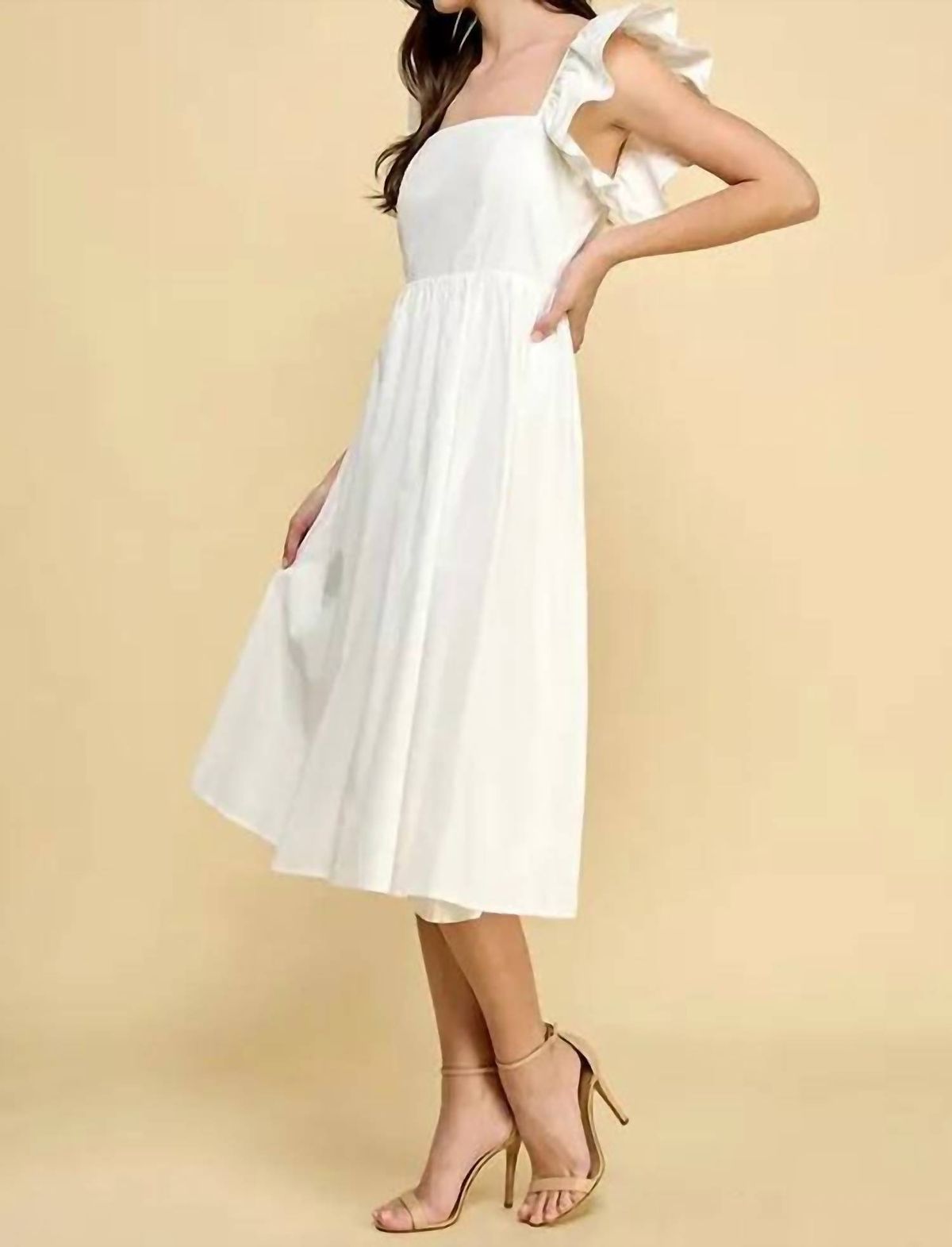 Style 1-1913505943-2793 TCEC Size L White Cocktail Dress on Queenly