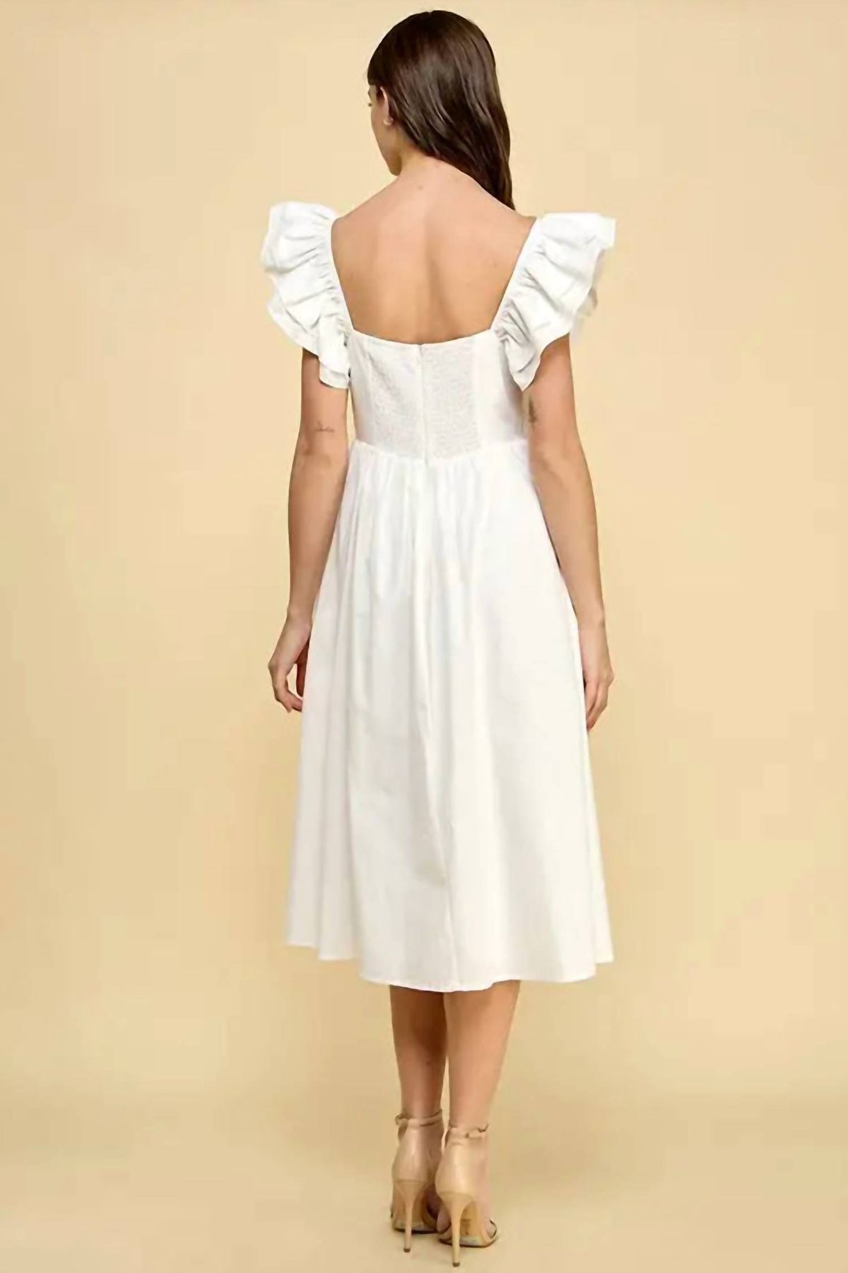 Style 1-1913505943-2793 TCEC Size L White Cocktail Dress on Queenly