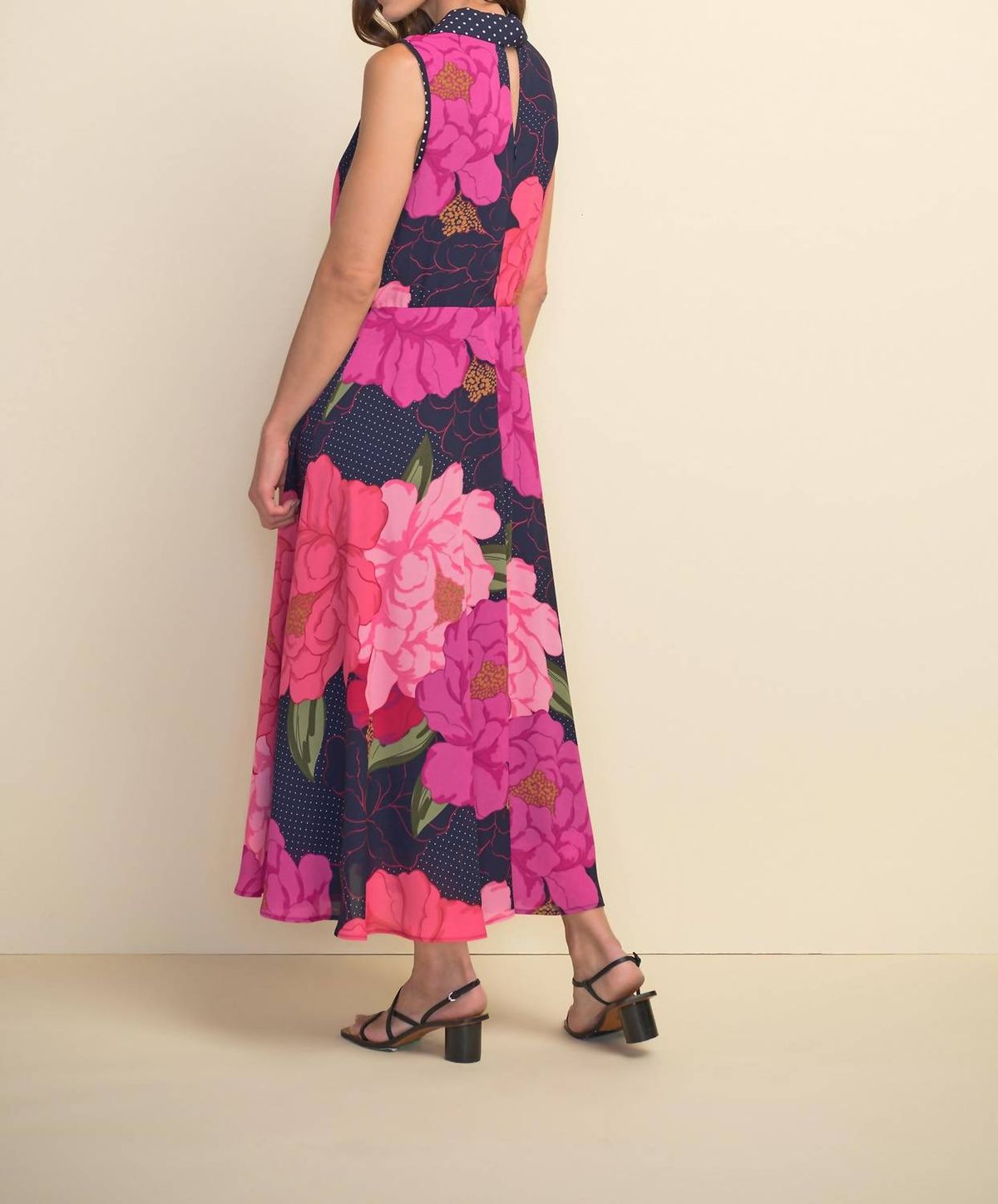 Style 1-3393850035-1901 Joseph Ribkoff Size 6 Floral Pink Cocktail Dress on Queenly