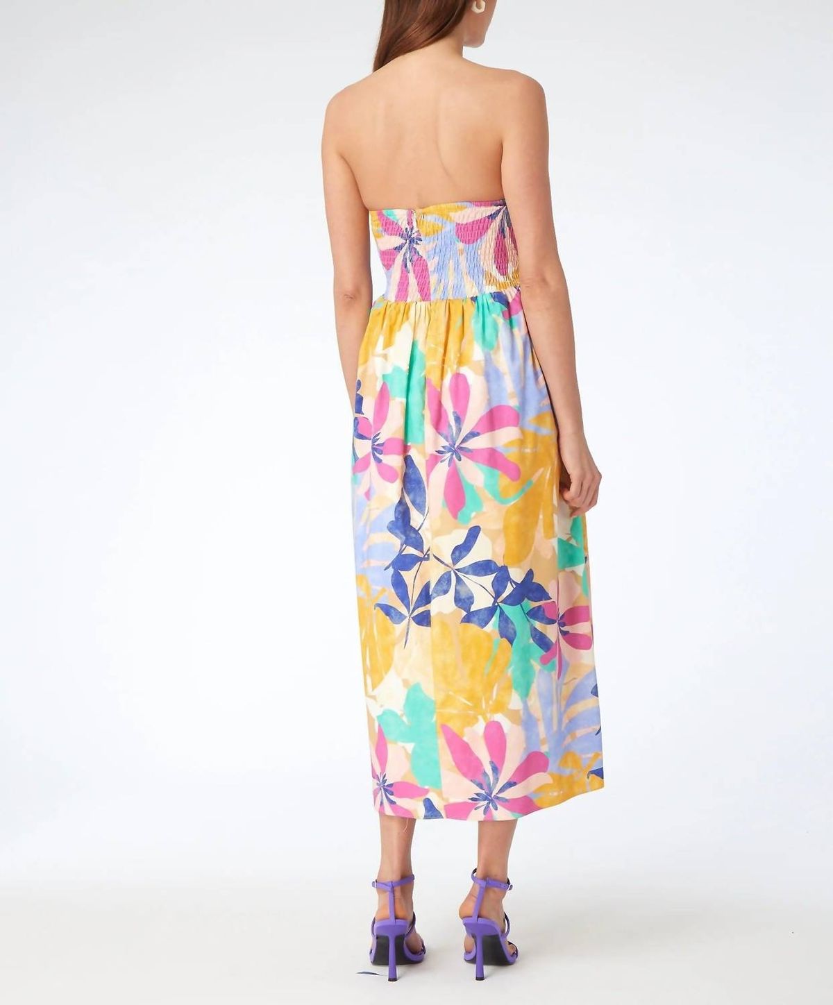 Style 1-1061350065-2901 GILNER FARRAR Size M Strapless Floral Multicolor Cocktail Dress on Queenly