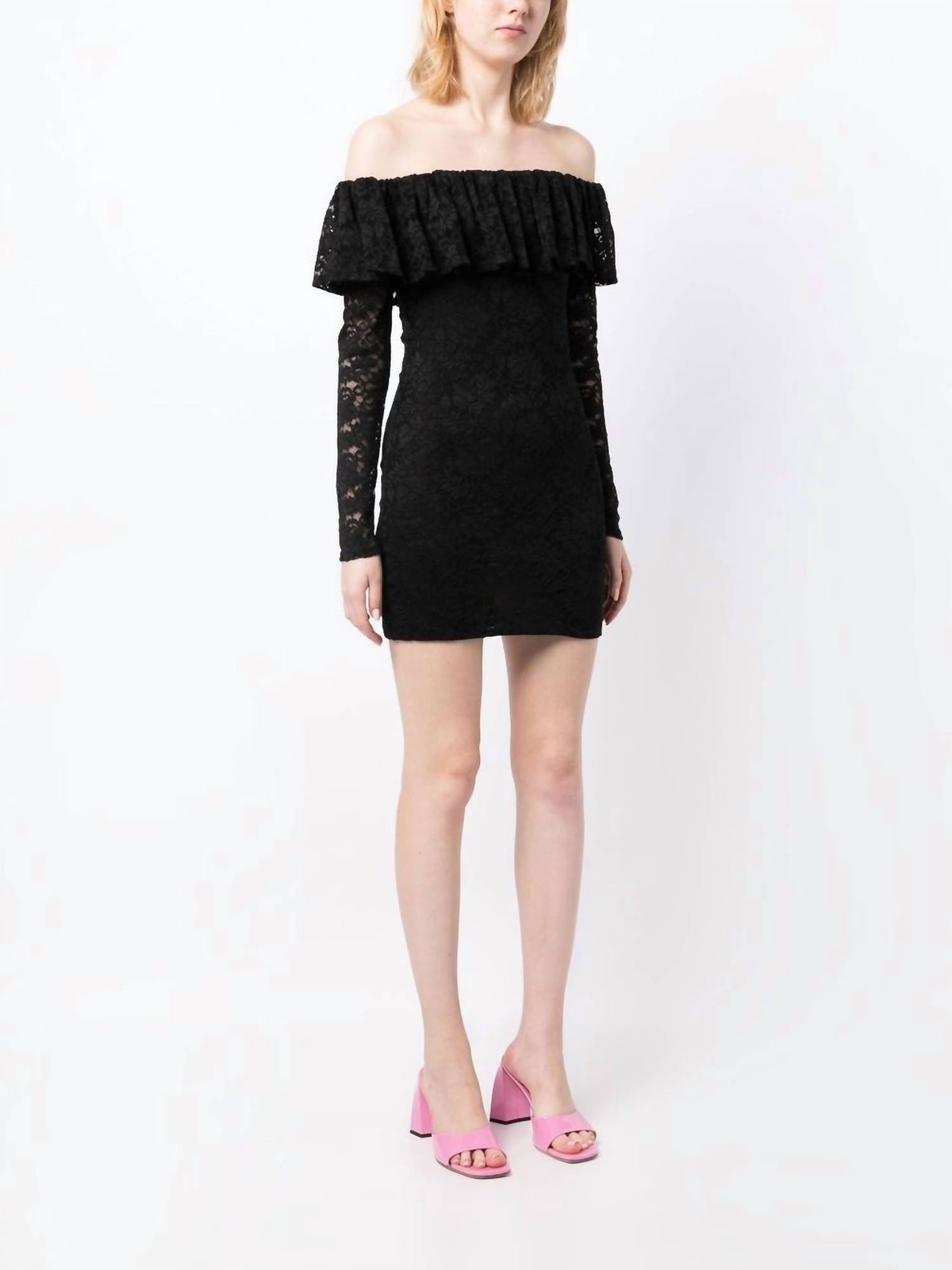 Style 1-1684695275-2901 CAROLINE CONSTAS Size M Long Sleeve Black Cocktail Dress on Queenly
