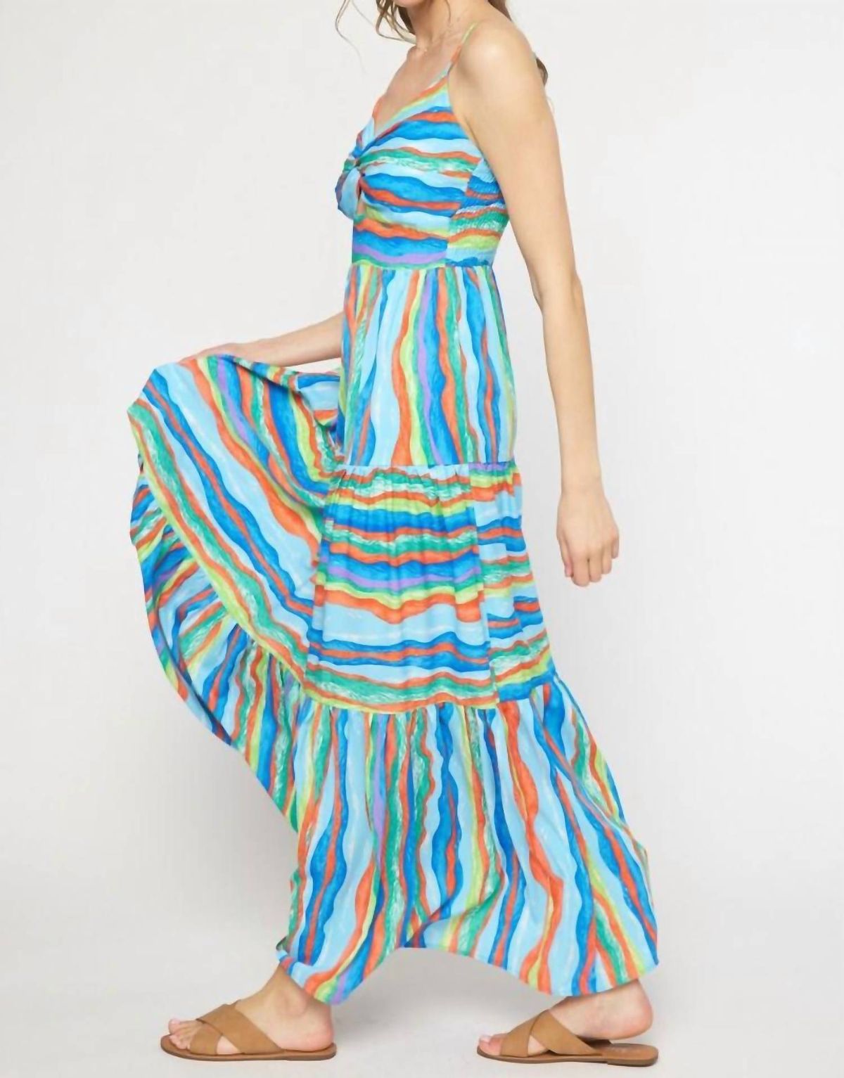 Style 1-1691507366-3471 entro Size S Sheer Multicolor Floor Length Maxi on Queenly