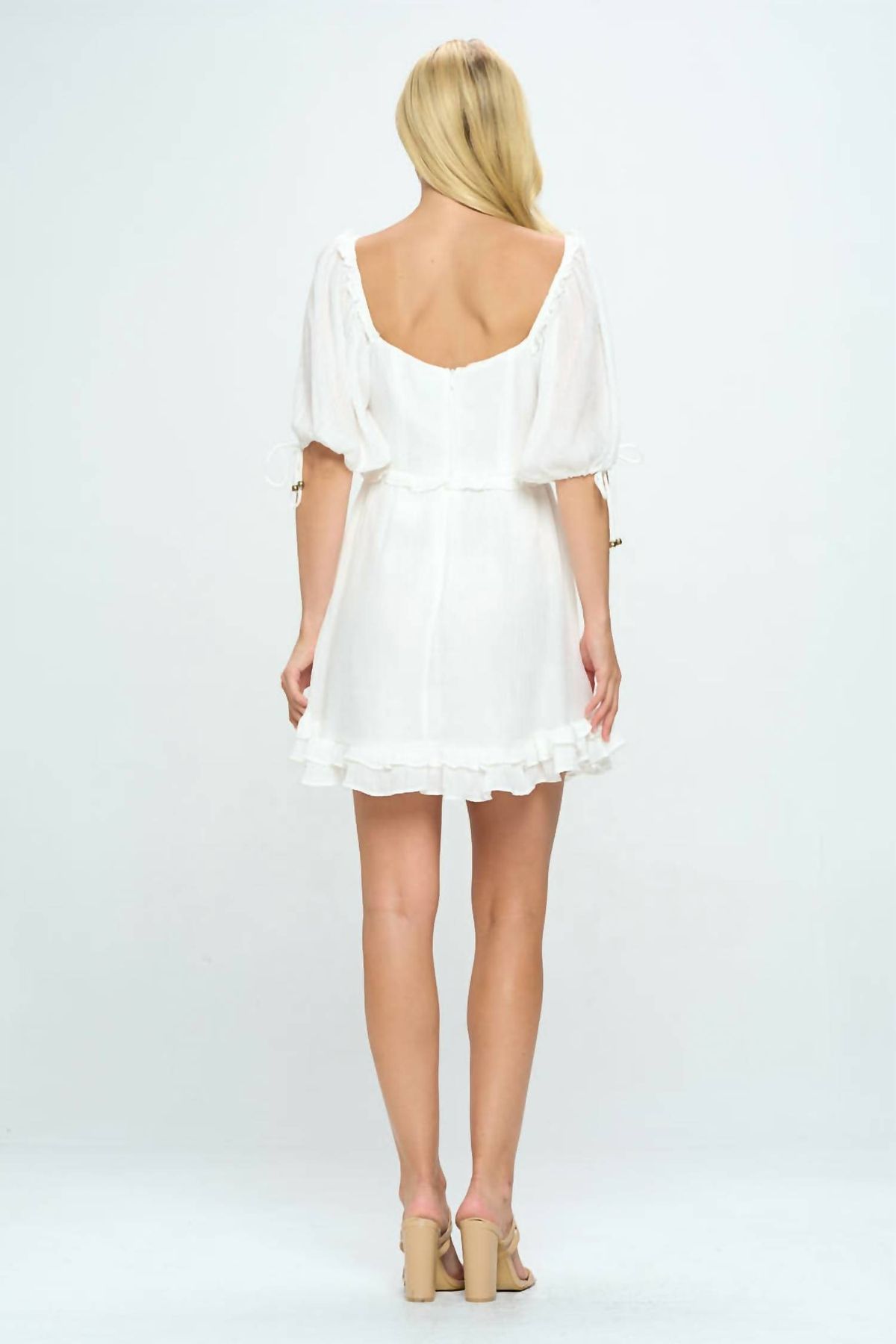 Style 1-2110860503-2901 Angel Biba Size M White Cocktail Dress on Queenly