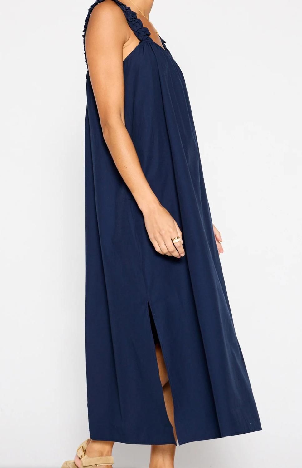 Style 1-2255568307-2696 Brochu Walker Size L Navy Blue Cocktail Dress on Queenly