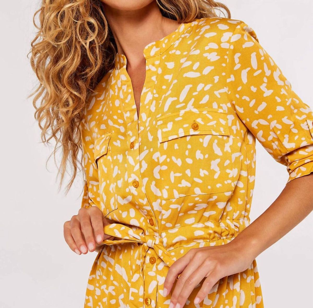 Style 1-2521725158-3236 APRICOT Size S Floral Yellow Cocktail Dress on Queenly