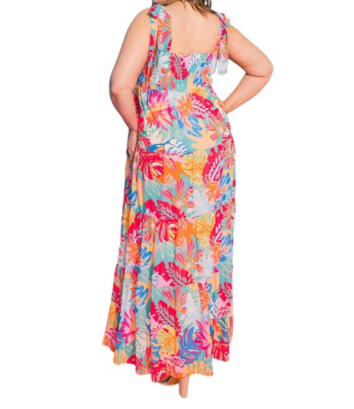 Style 1-2708800724-1465 CURVY GIRL Size 3X Multicolor Floor Length Maxi on Queenly