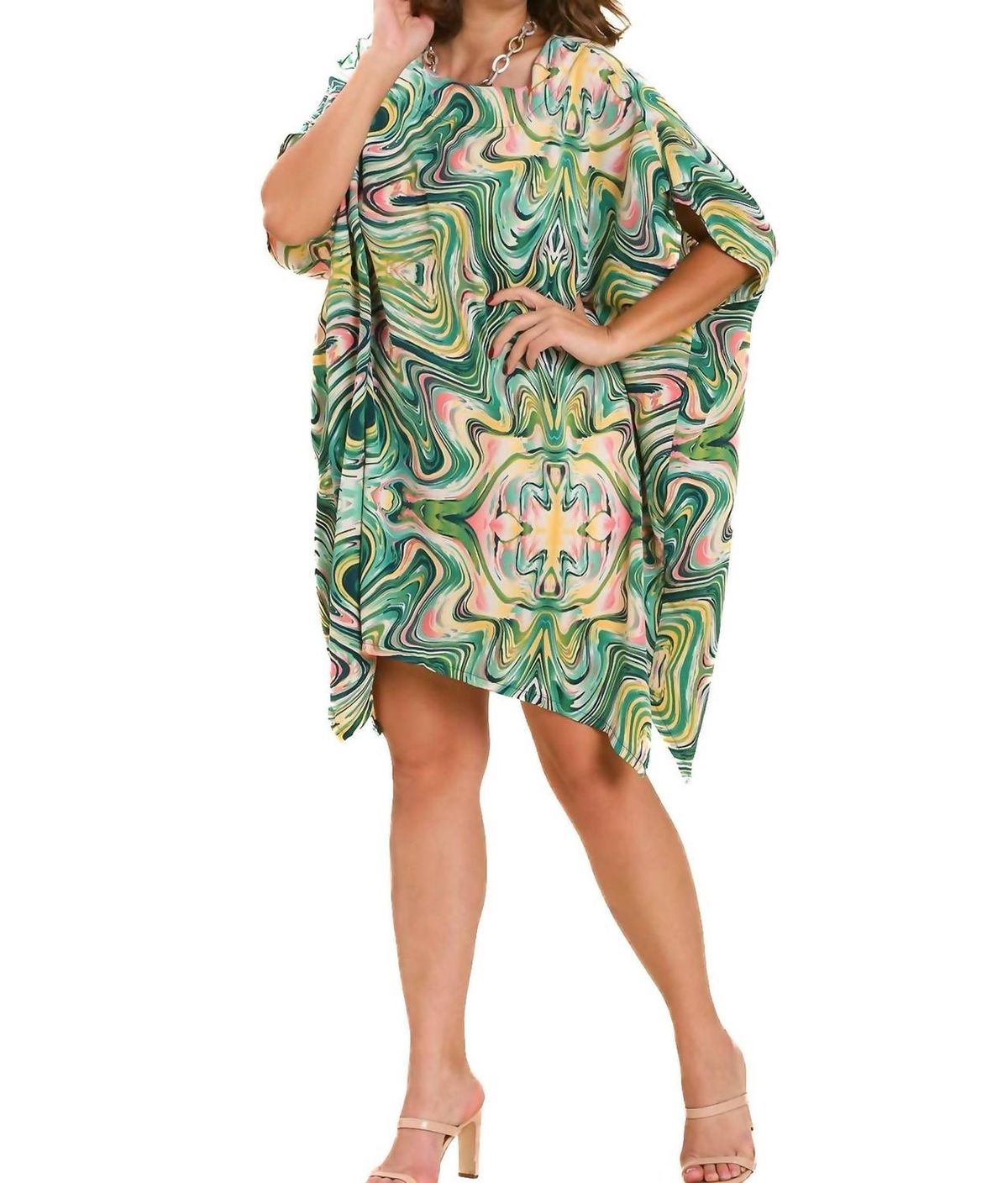 Style 1-3001741395-3796 CURVY GIRL Size XL Green Cocktail Dress on Queenly