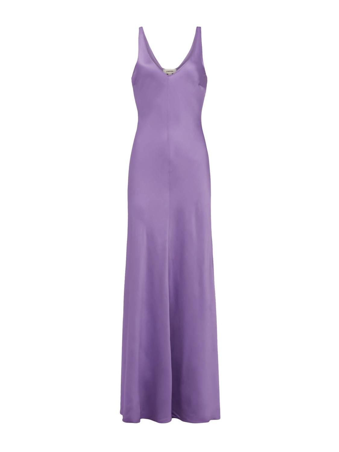 Style 1-3400922491-649 L'Agence Size 2 Satin Purple Floor Length Maxi on Queenly