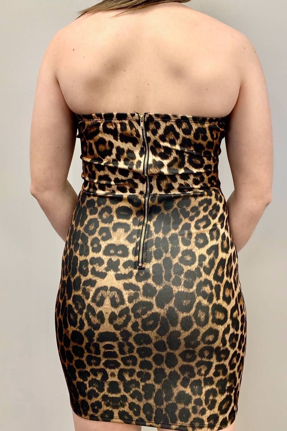 Style 1-3212779799-2901 RolyPoly Size M Strapless Brown Cocktail Dress on Queenly