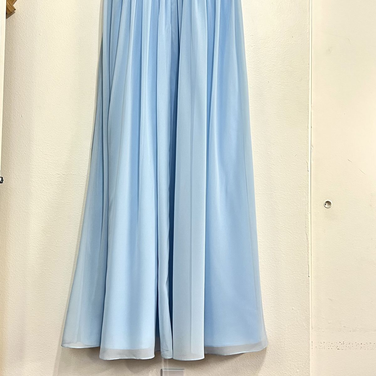 Style 55035 Mac Duggal Size 12 High Neck Sheer Blue Floor Length Maxi on Queenly
