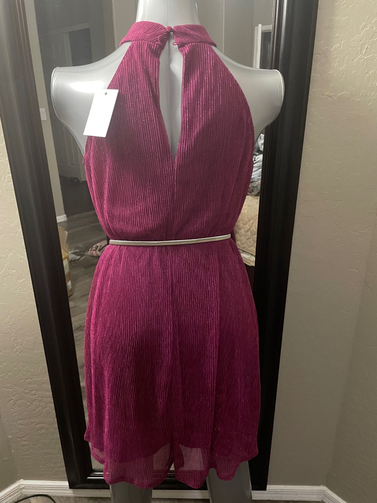 Nine west Size M High Neck Pink Cocktail Dress on Queenly