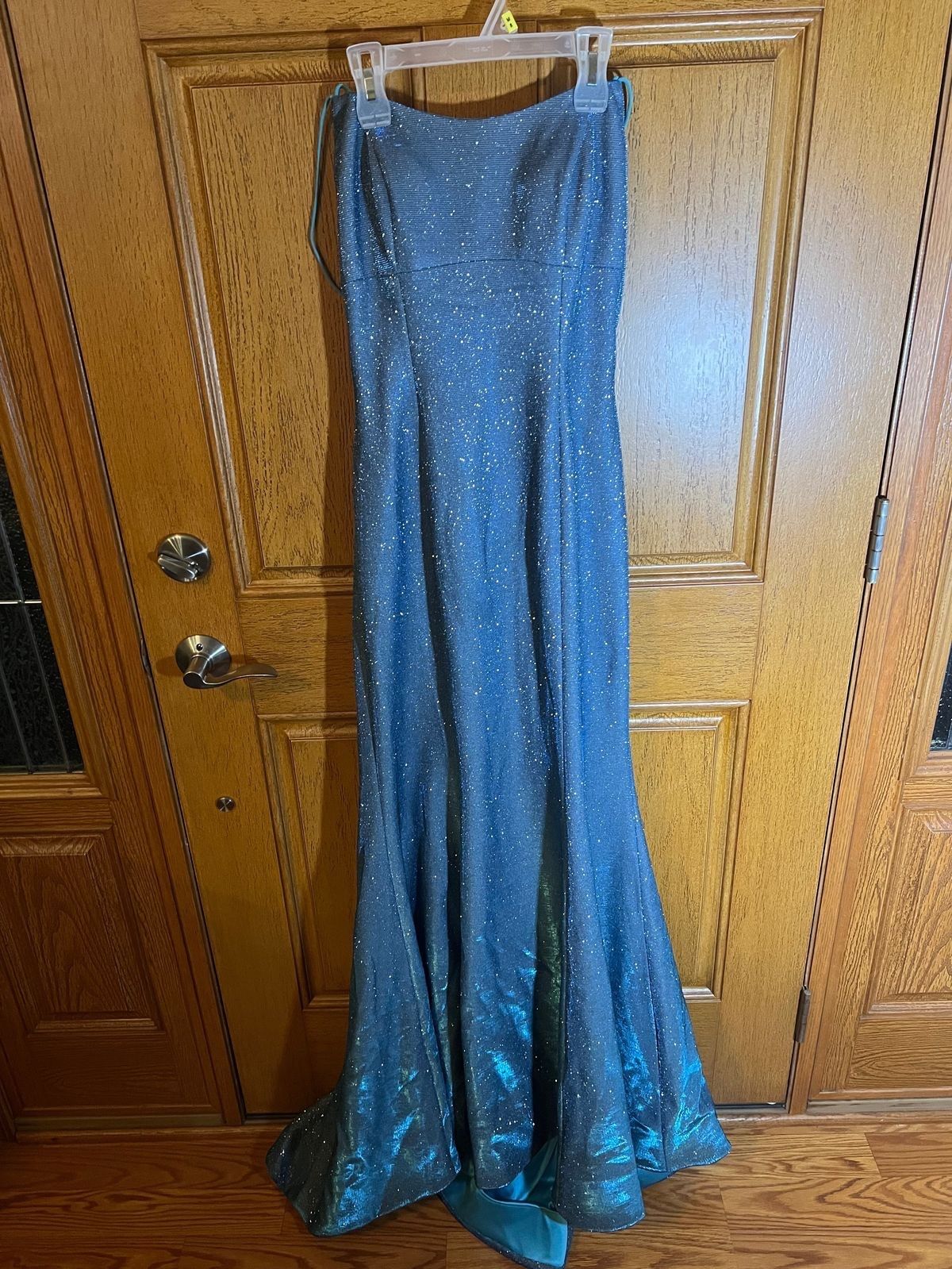 Sherri Hill Size S Prom Blue Mermaid Dress on Queenly