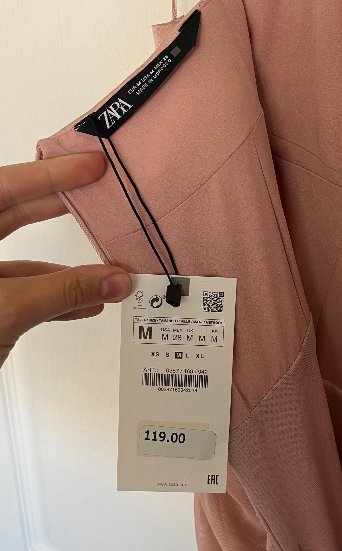 Zara Size S Plunge Pink Cocktail Dress on Queenly