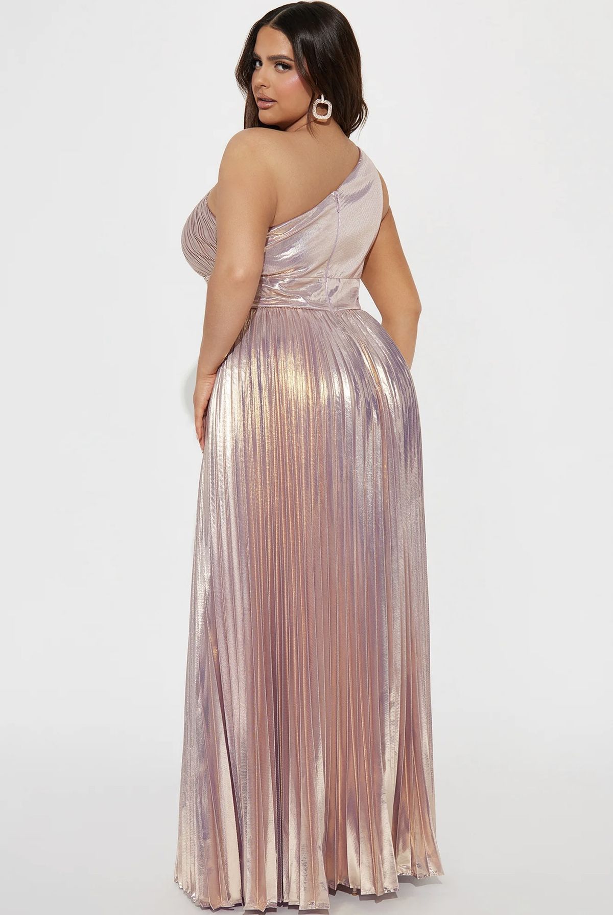 Plus Size 24 Prom One Shoulder Multicolor A-line Dress on Queenly