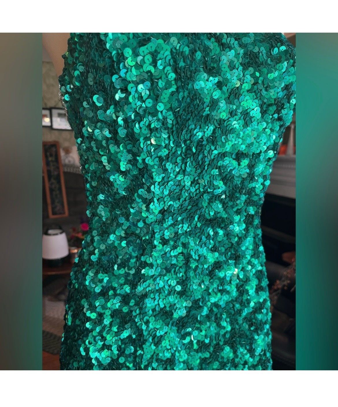 Sherri Hill Size 6 Homecoming High Neck Green Cocktail Dress on Queenly