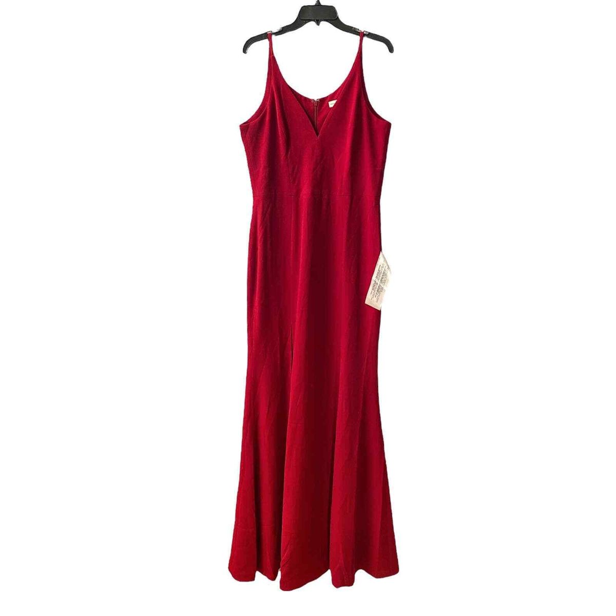 Style Iris Dress the Population Size 12 Plunge Red Side Slit Dress on Queenly