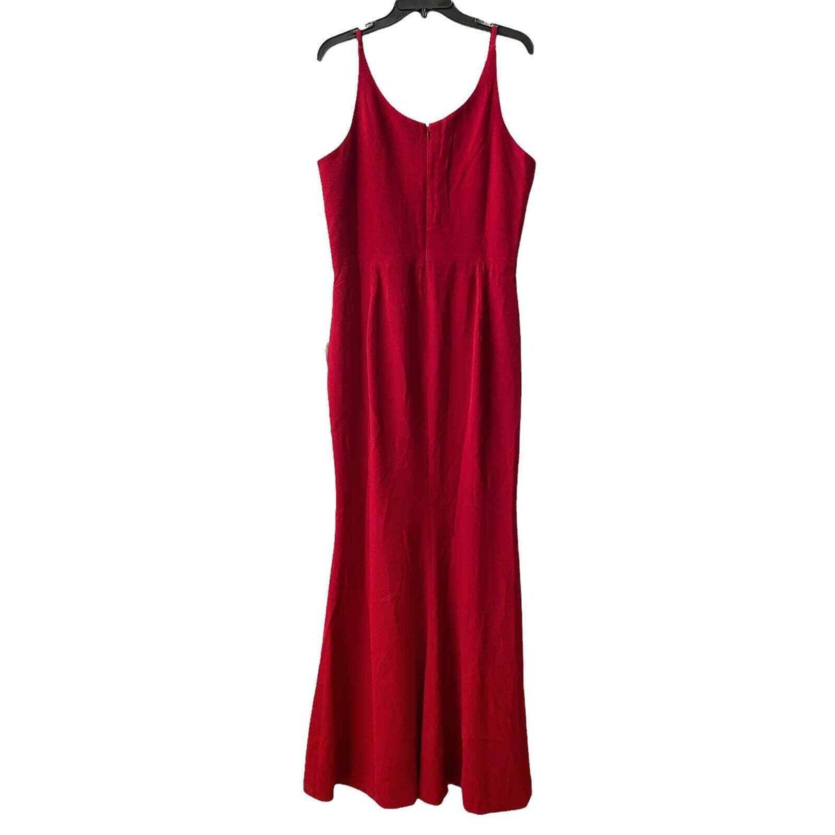 Style Iris Dress the Population Size 12 Plunge Red Side Slit Dress on Queenly