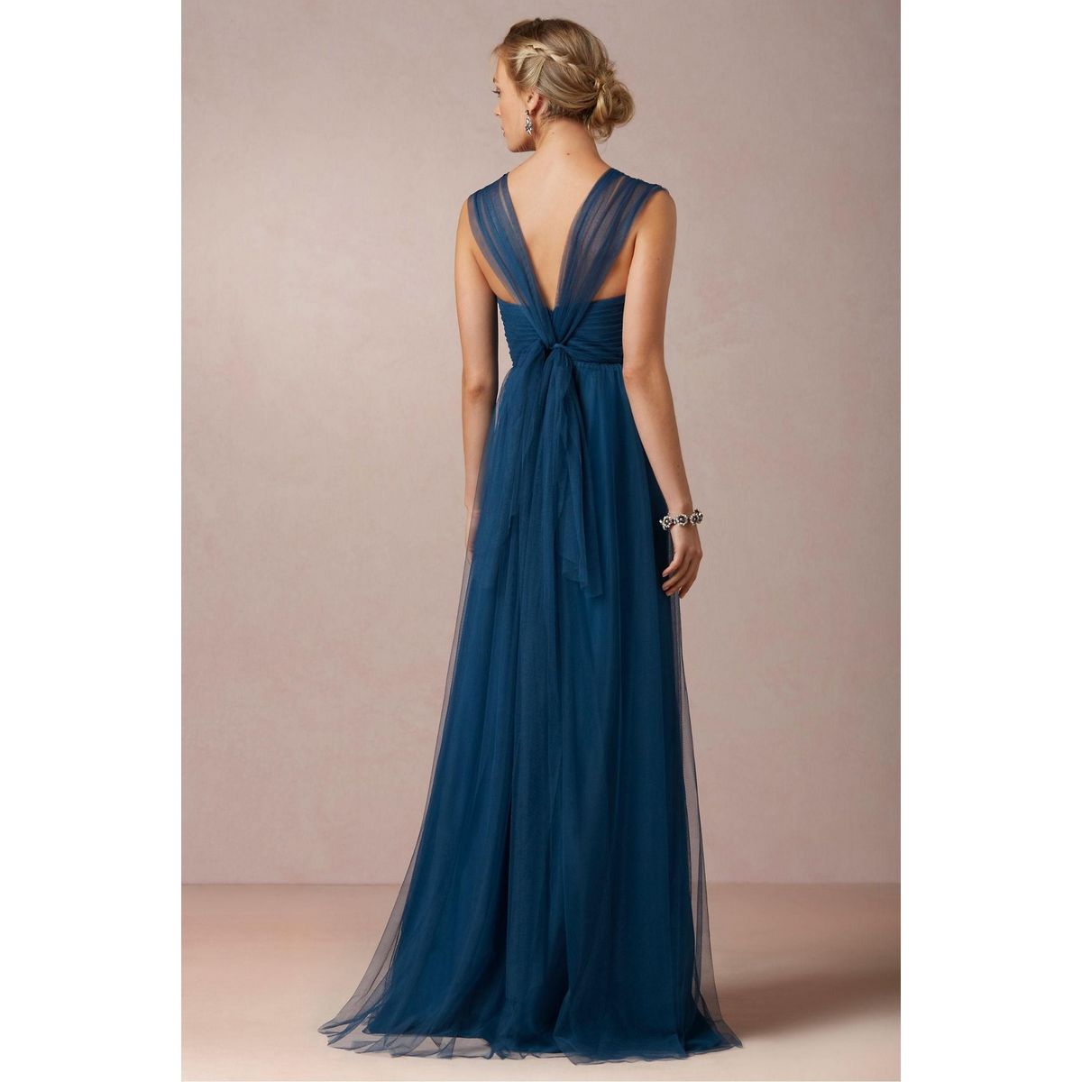 Style Annabelle Convertible Jenny Yoo x BHLDN Size 4 Bridesmaid Blue Ball Gown on Queenly