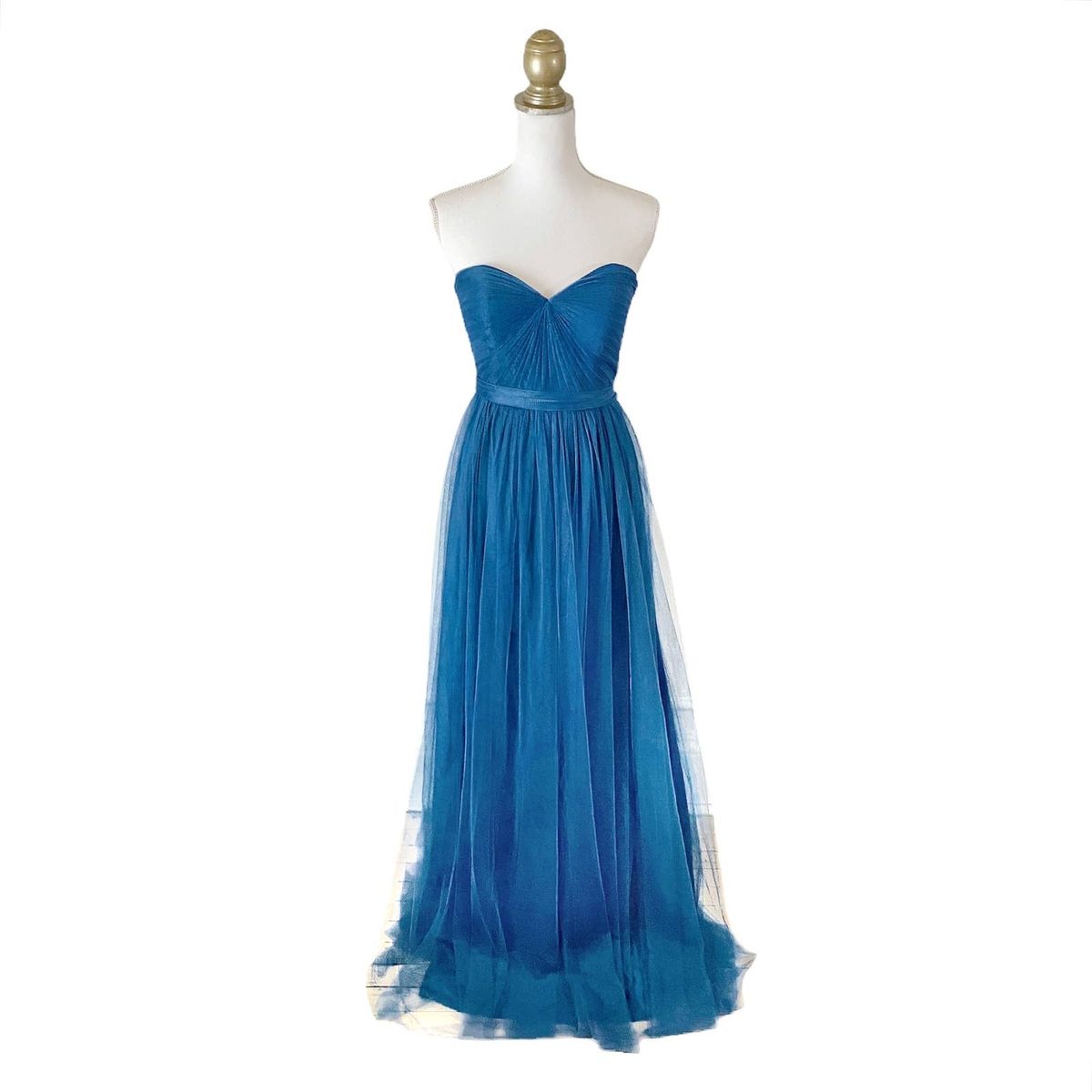 Style Annabelle Convertible Jenny Yoo x BHLDN Size 4 Bridesmaid Blue Ball Gown on Queenly
