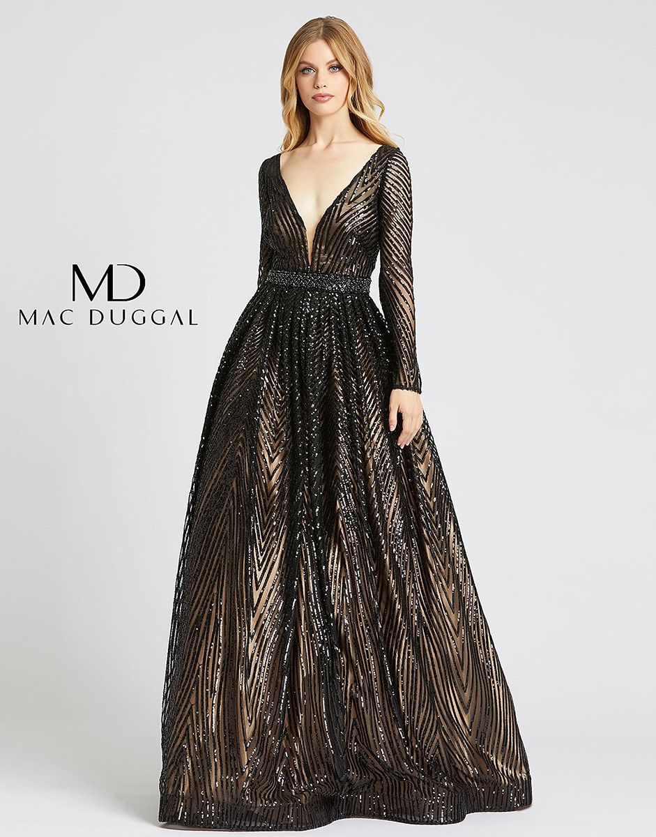 Mac Duggal Size 14 Black Ball Gown on Queenly
