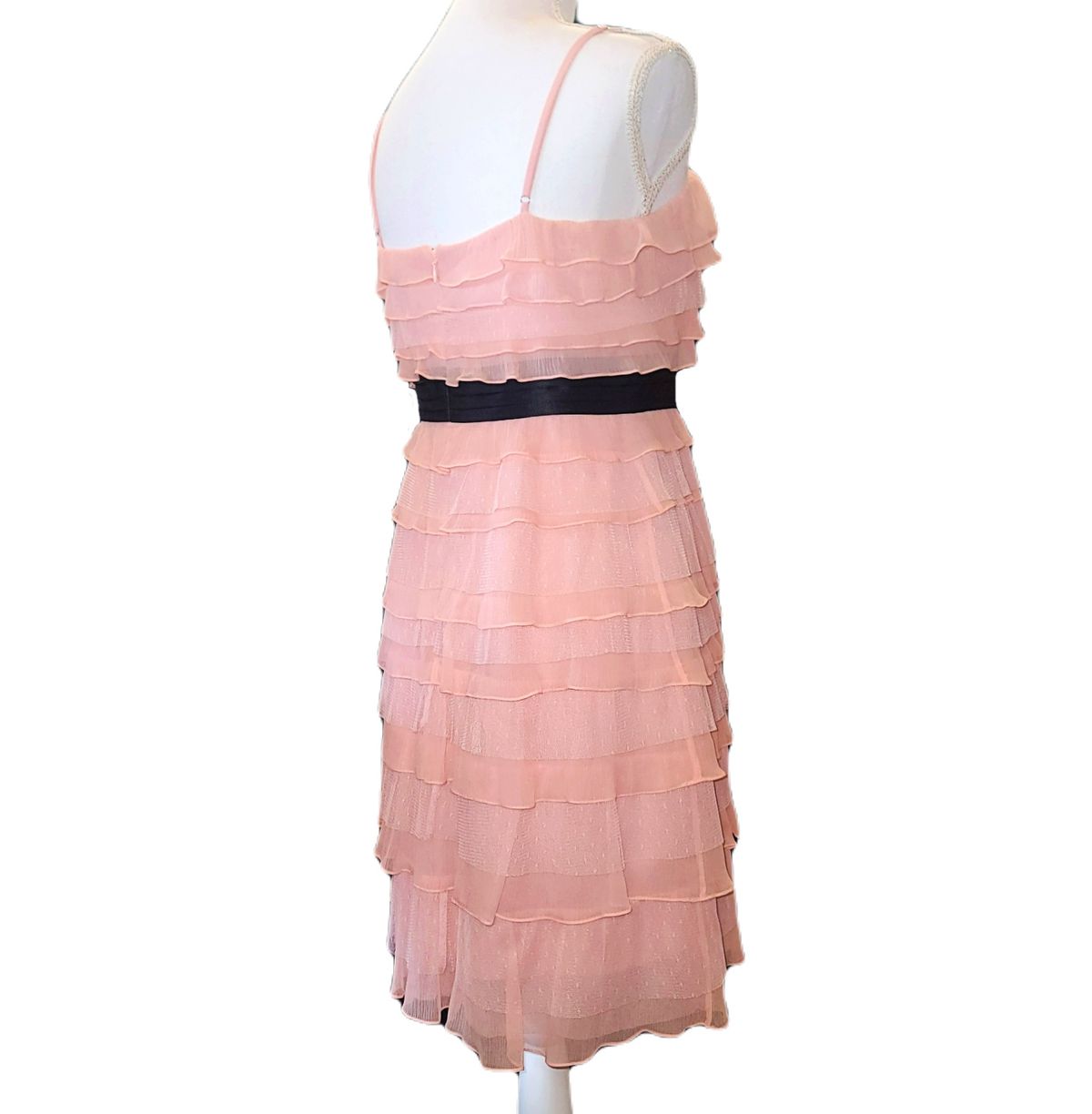 Style CK06G705 BCBGMAXAZRIA Size 8 Homecoming Lace Pink Cocktail Dress on Queenly