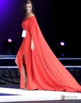 Mac Duggal Size 2 Pageant Off The Shoulder Red Floor Length Maxi on Queenly