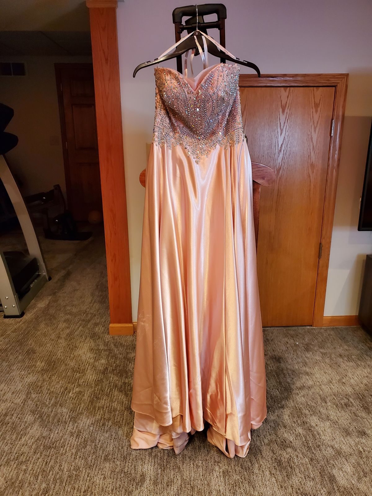 Tiffany Size 10 Light Pink Floor Length Maxi on Queenly