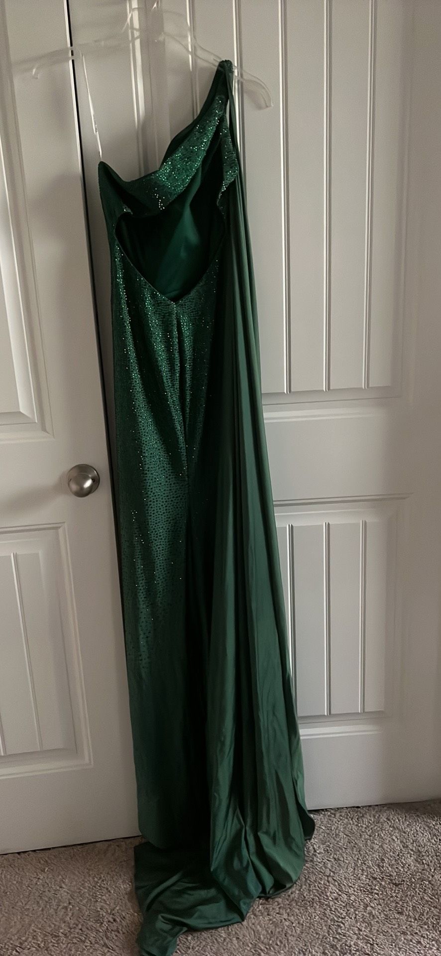 Sherri Hill Size 2 Pageant One Shoulder Green Side Slit Dress on Queenly