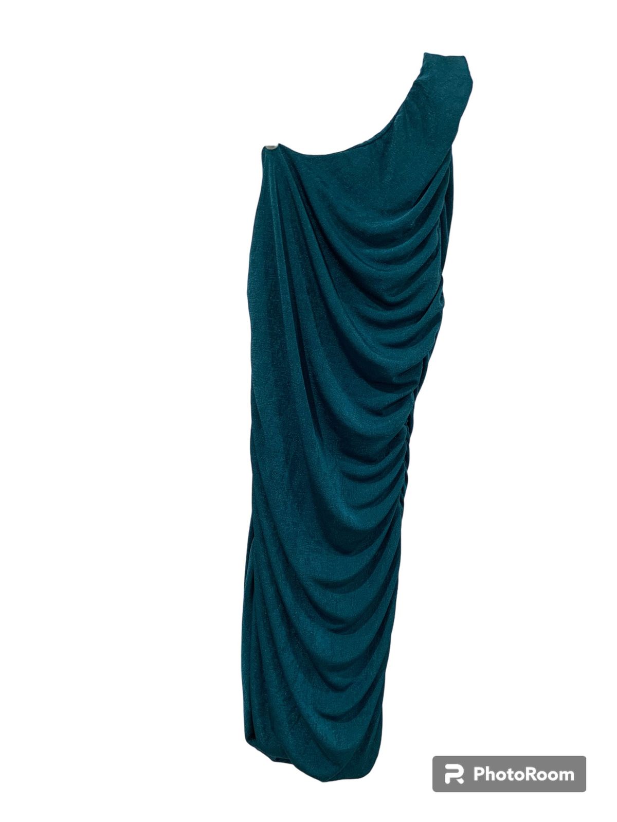 Lyaner Size XL Prom One Shoulder Blue Cocktail Dress on Queenly