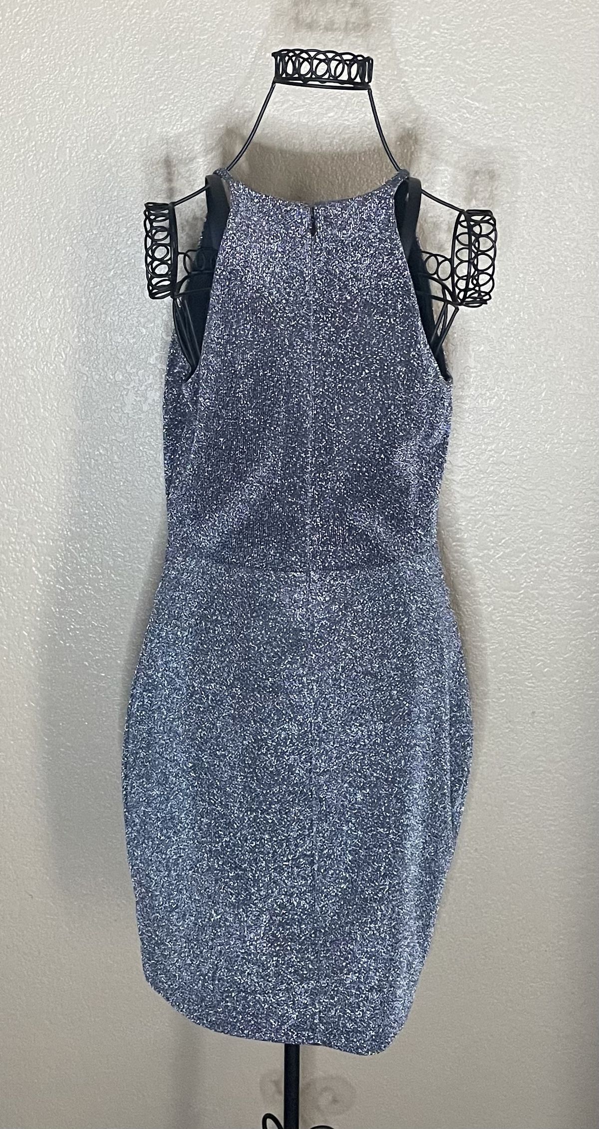 Express Size 6 Homecoming Silver Cocktail Dress on Queenly