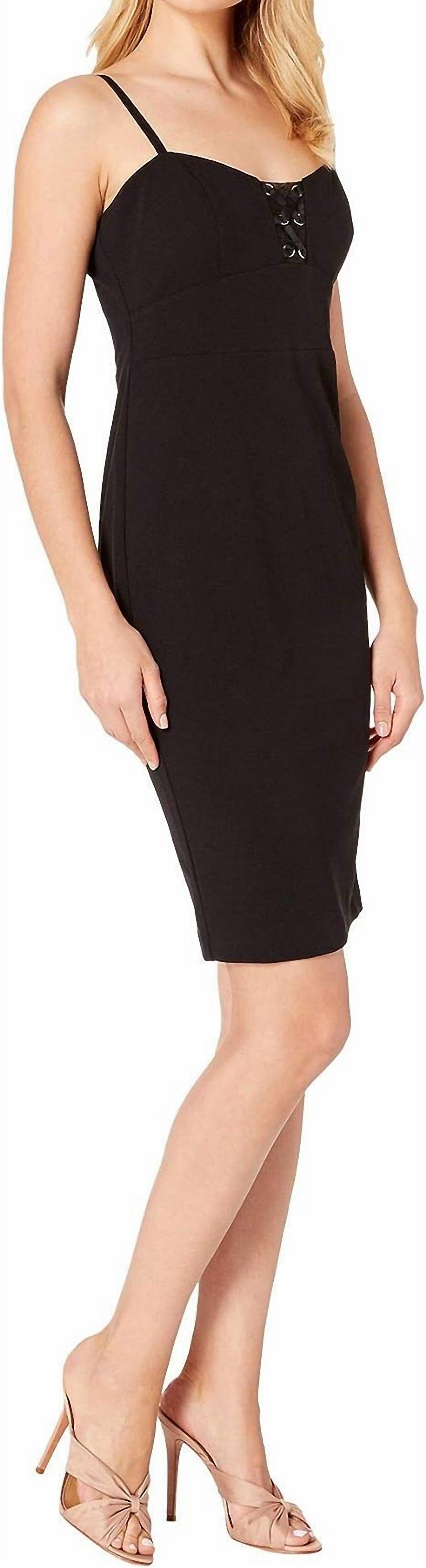 Style 1-2063088900-1498 bebe Size 4 Black Cocktail Dress on Queenly