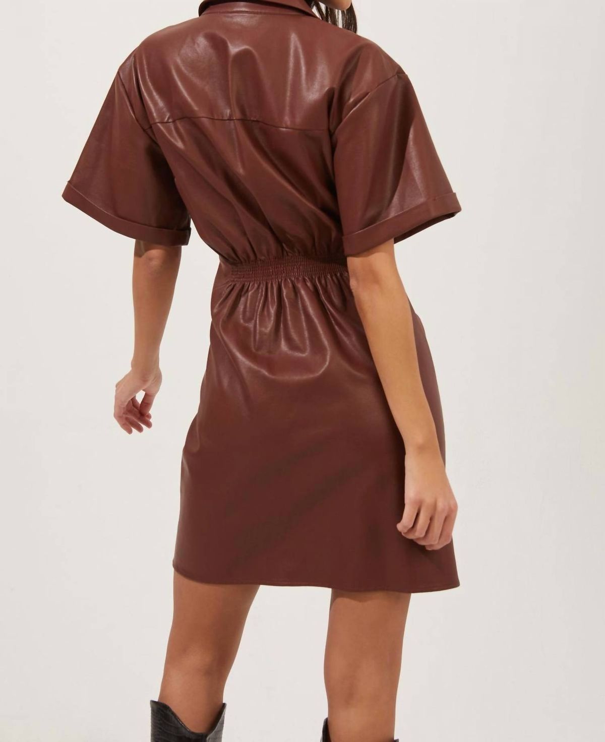 Style 1-2478095794-2901 ASTR Size M High Neck Brown Cocktail Dress on Queenly