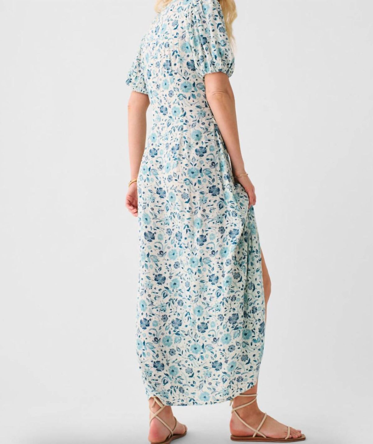 Style 1-3496182020-2791 Faherty Size L Floral Multicolor Floor Length Maxi on Queenly